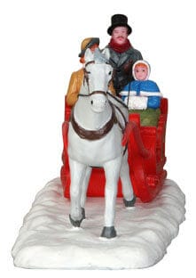 lemax-fancy-victorian-sleigh-tra-neau-victorien-pour-village-de-no-l image 2