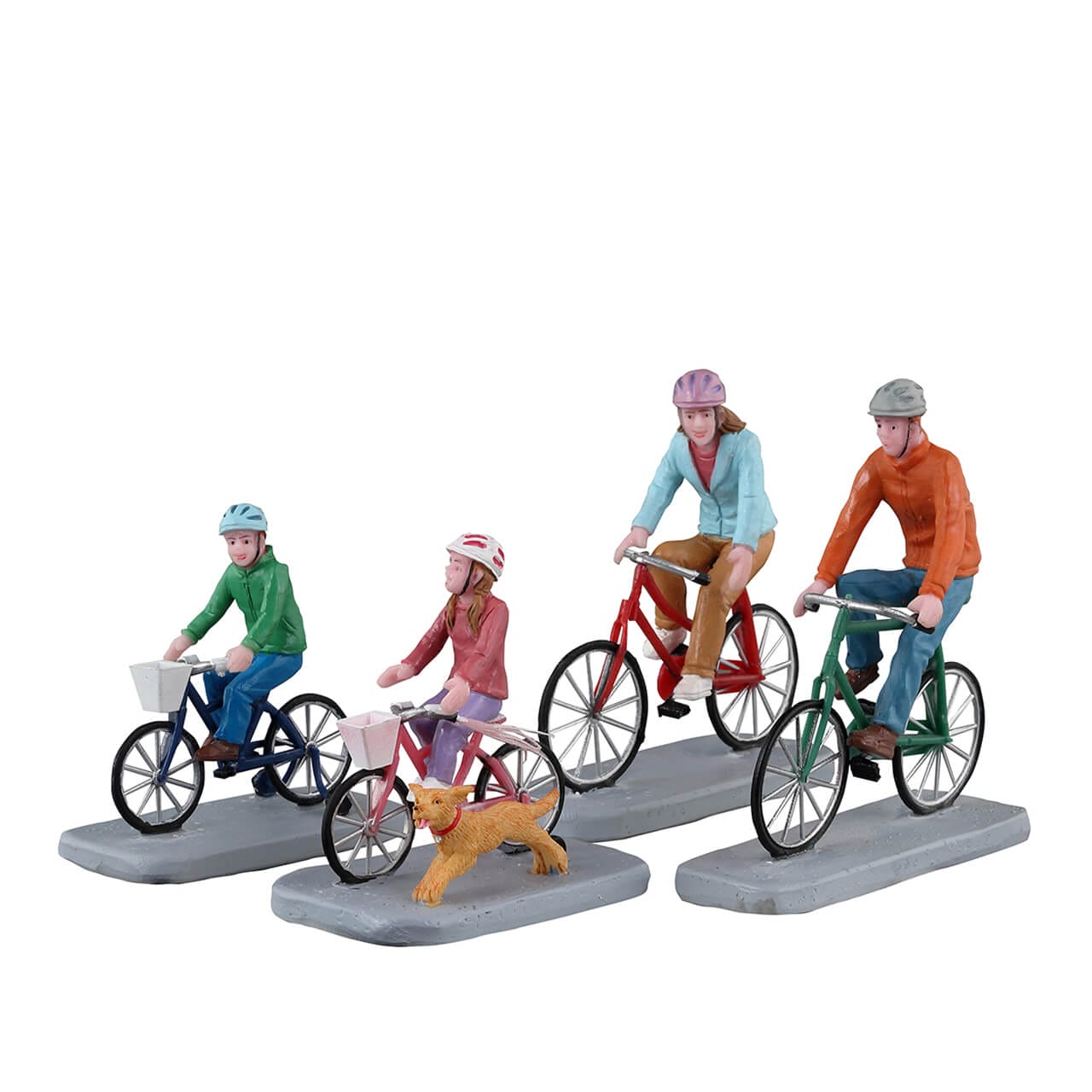 lemax-family-bike-ride-figurine-famille-v-lo-caddington image 1