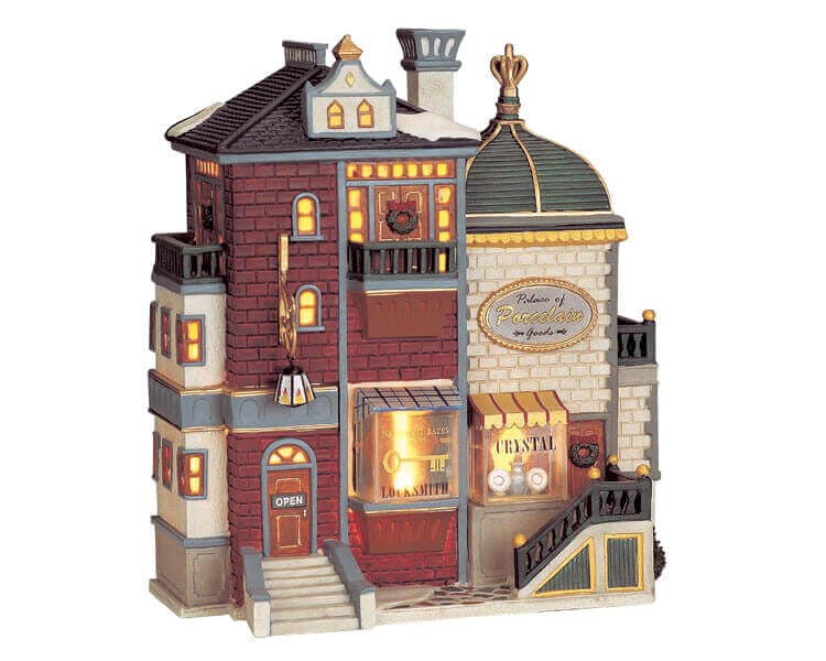 lemax-locksmith-porcelain-palace-b-timent-miniature-village-lumineux image 1