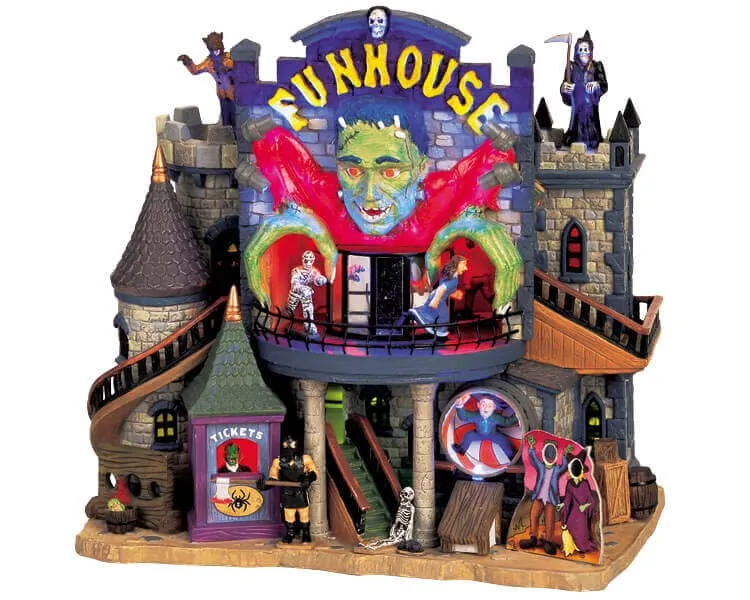 lemax-spooky-town-funhouse-maison-hant-e-lumineuse image 1