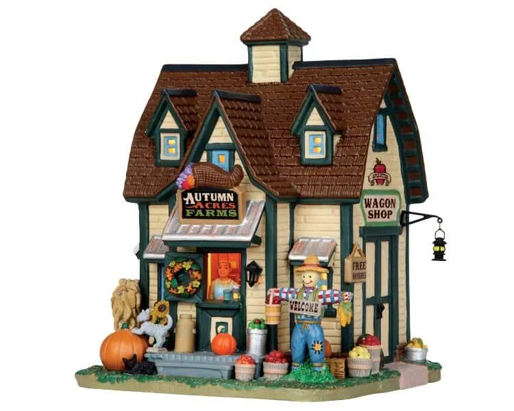 lemax-autumn-acres-farms-b-timent-de-ferme-miniature-lumineux image 1