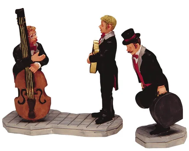 lemax-musician-arriving-figurine-musicien-miniature-village image 1