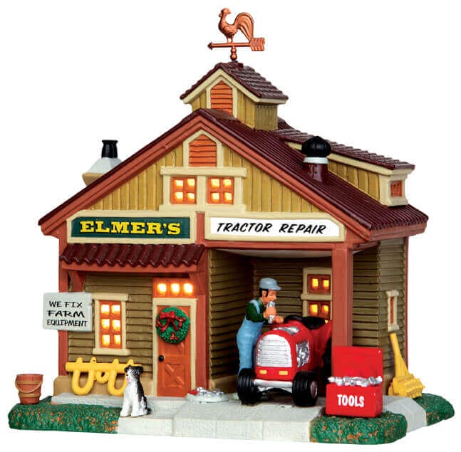 lemax-elmer-s-tractor-sc-ne-ferme-miniature-village-de-no-l image 1
