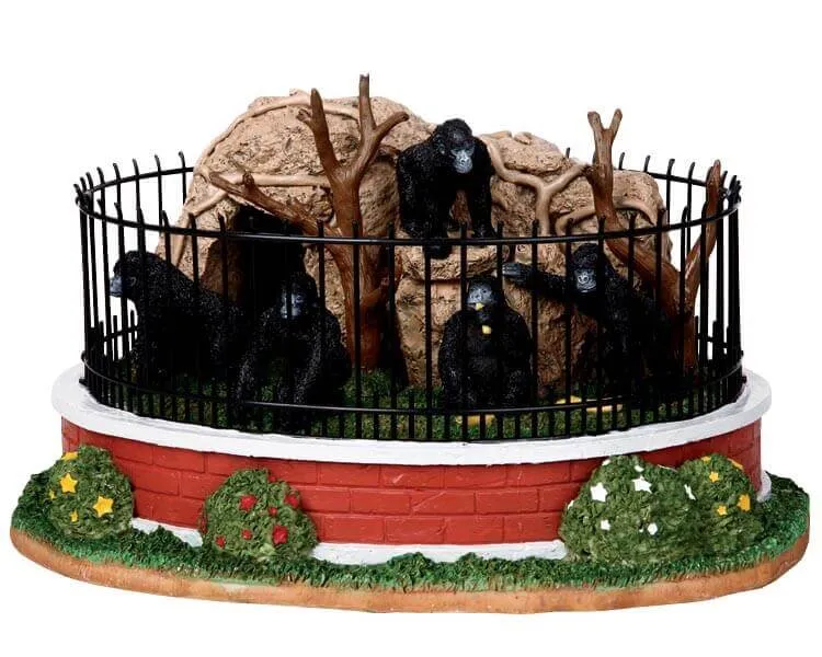 lemax-gorilla-habitat-d-cor-animalier-miniature-pour-village image 1