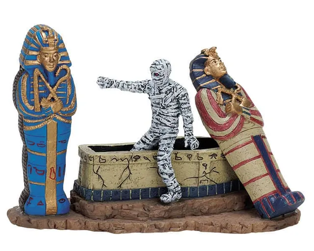 lemax-the-mummy-s-curse-d-cor-spooky-town-miniature image 1