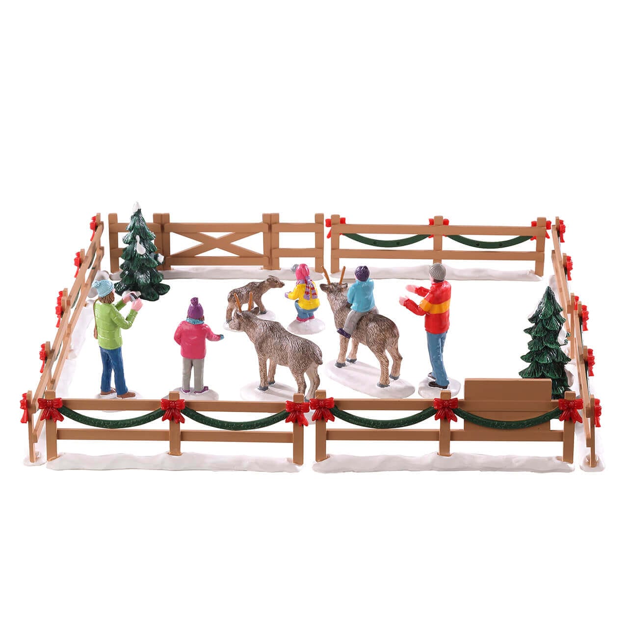 lemax-reindeer-petting-zoo-figurine-parc-rennes-vail-village image 4