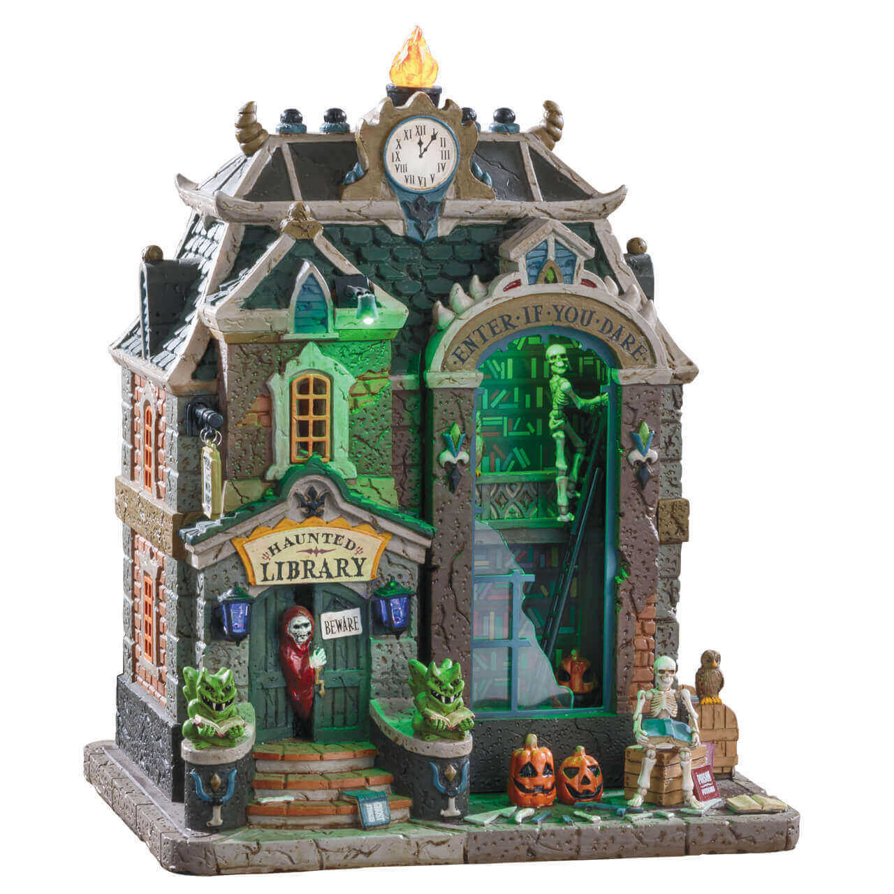 lemax-haunted-library-biblioth-que-hant-e-lumineuse image 4
