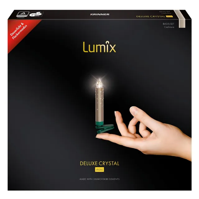 krinner-lumix-superlight-crystal-cashmere-mini-basis-bougies-led-ivoire image 1