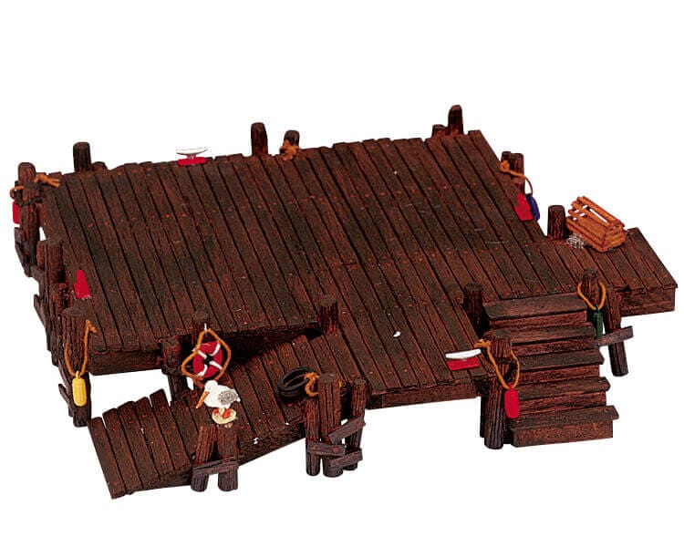 lemax-small-wooden-wharf-ramp-rampe-quai-bois-village-miniature image 2
