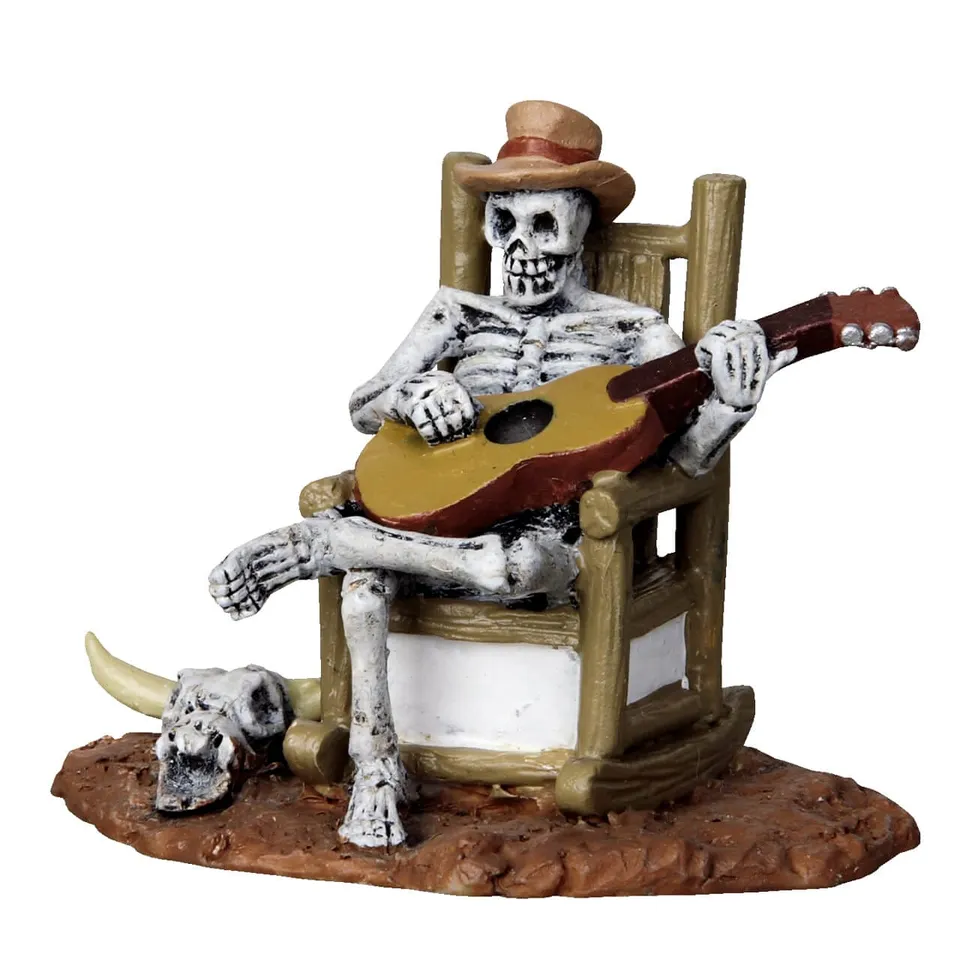 lemax-rocking-chair-skeleton-figurine-squelette-bascule-spooky-town image 1