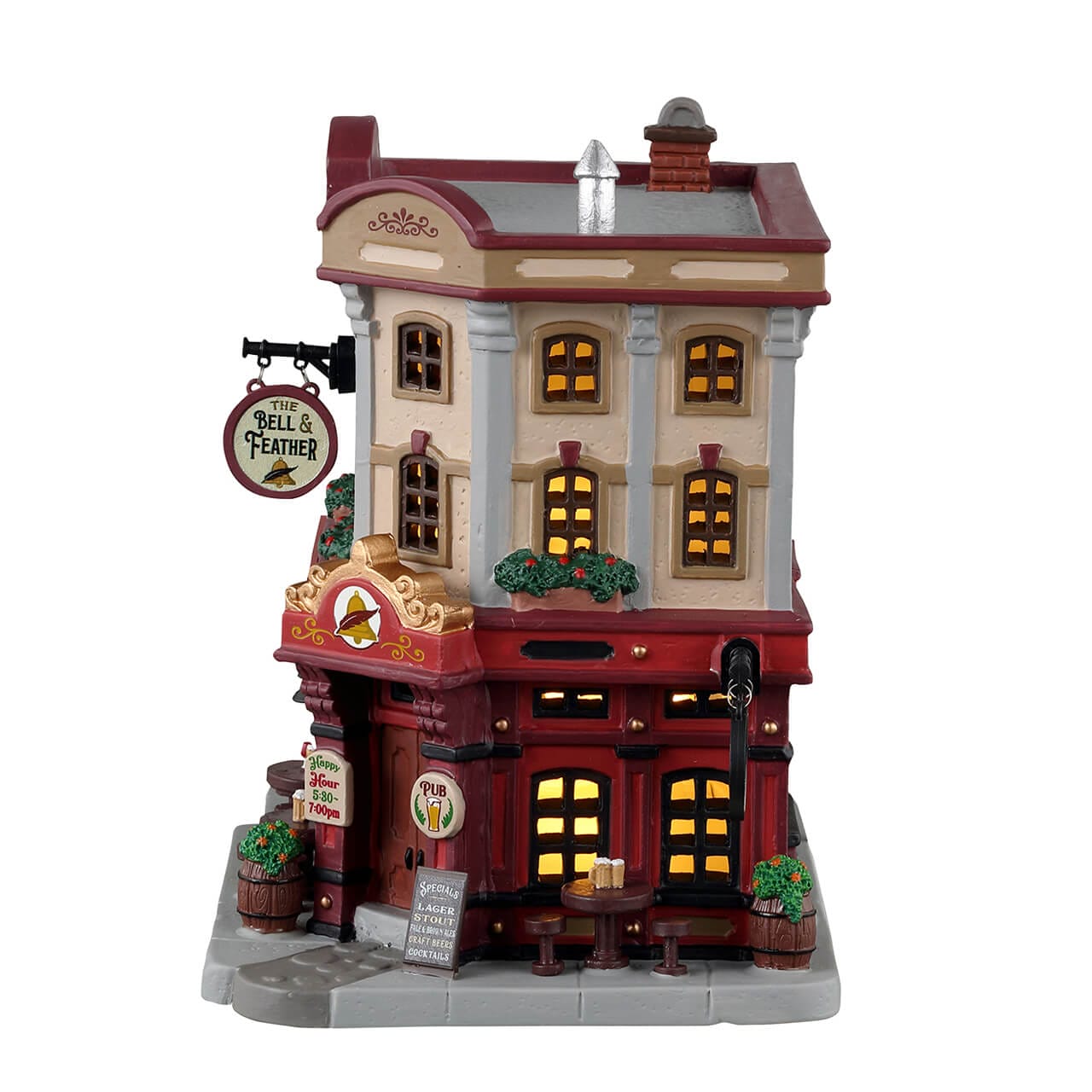 lemax-the-bell-feather-pub-caddington-village-de-no-l image 3