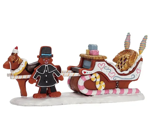 lemax-wedding-carriage-and-driver-cal-che-de-mariage-miniature-sugar-n-spice image 1