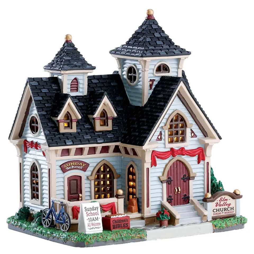 lemax-elm-valley-church-glise-miniature-lumineuse image 1