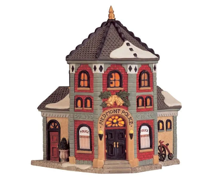 lemax-piedmont-police-b-timent-de-village-miniature-lumineux image 1
