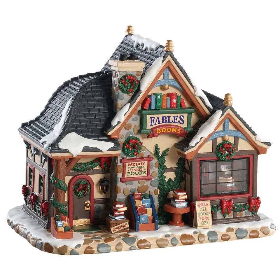 lemax-fables-bookstore-librairie-miniature-lumineuse-village-de-no-l image 1
