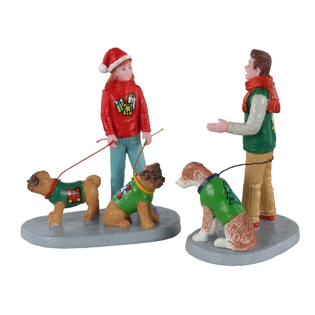 lemax-festive-friends-figurine-amis-pulls-de-no-l-et-chiens image 1