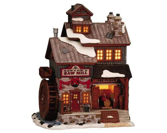 lemax-sawyer-s-saw-mill-village-miniature-lumineux image 1