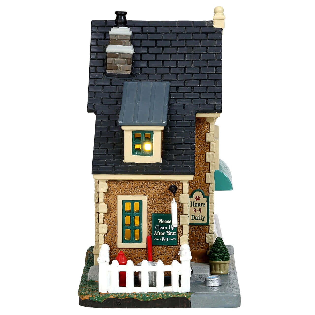 lemax-village-pet-clinic-b-timent-miniature-lumineux-village-de-no-l image 3