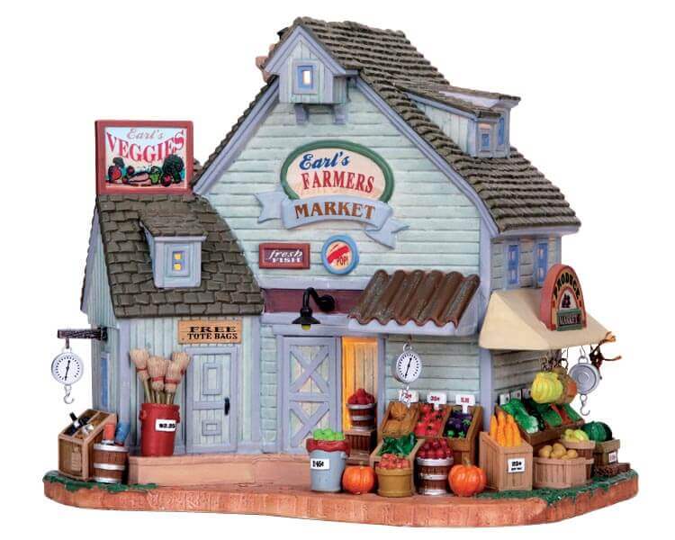 lemax-earl-s-farmers-market-march-fermier-village-miniature image 1