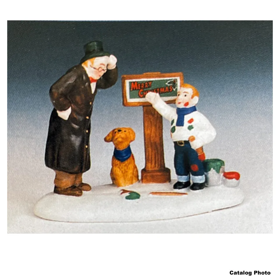 lemax-the-sign-painter-figurine-peintre-village-miniature image 1