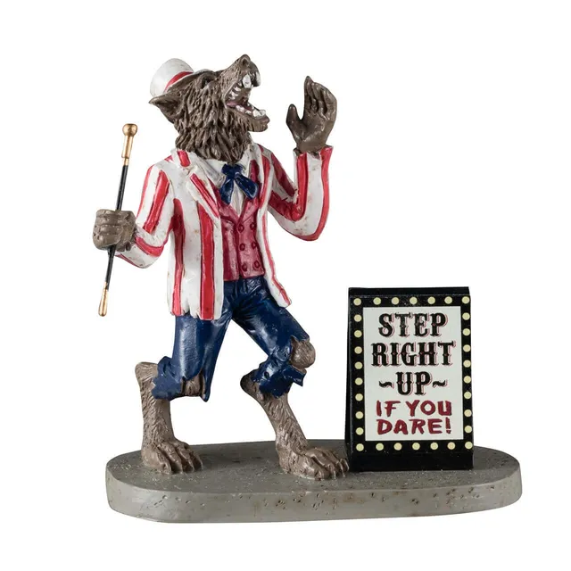 lemax-carnival-barker-figurine-spooky-town-barnum-loup-garou image 1