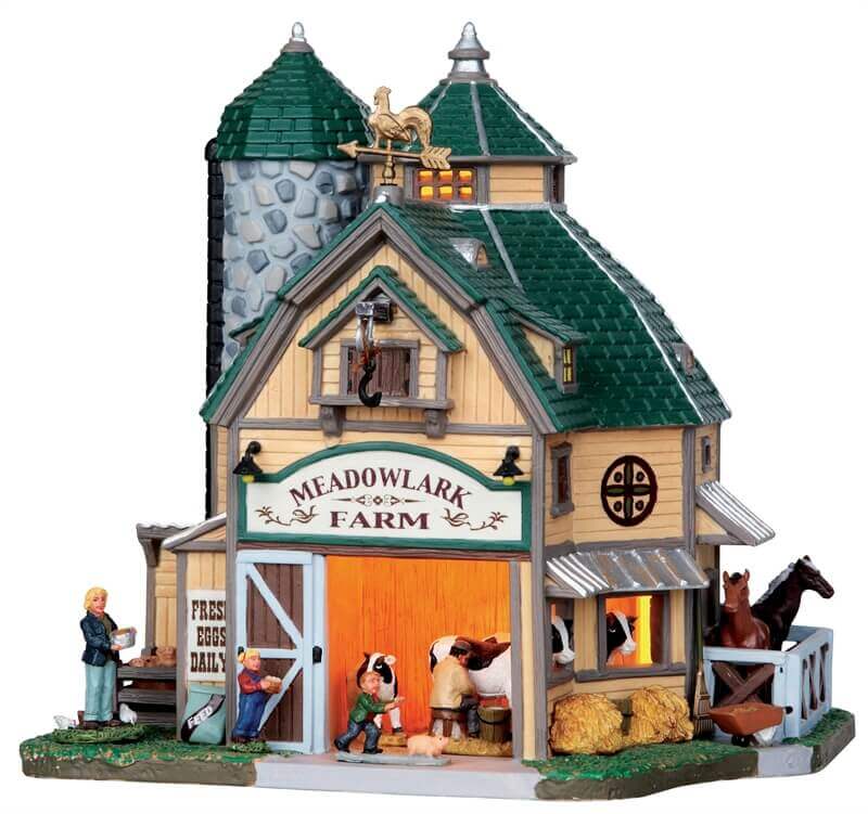lemax-meadowlark-farm-ferme-lumineuse-village-miniature image 1