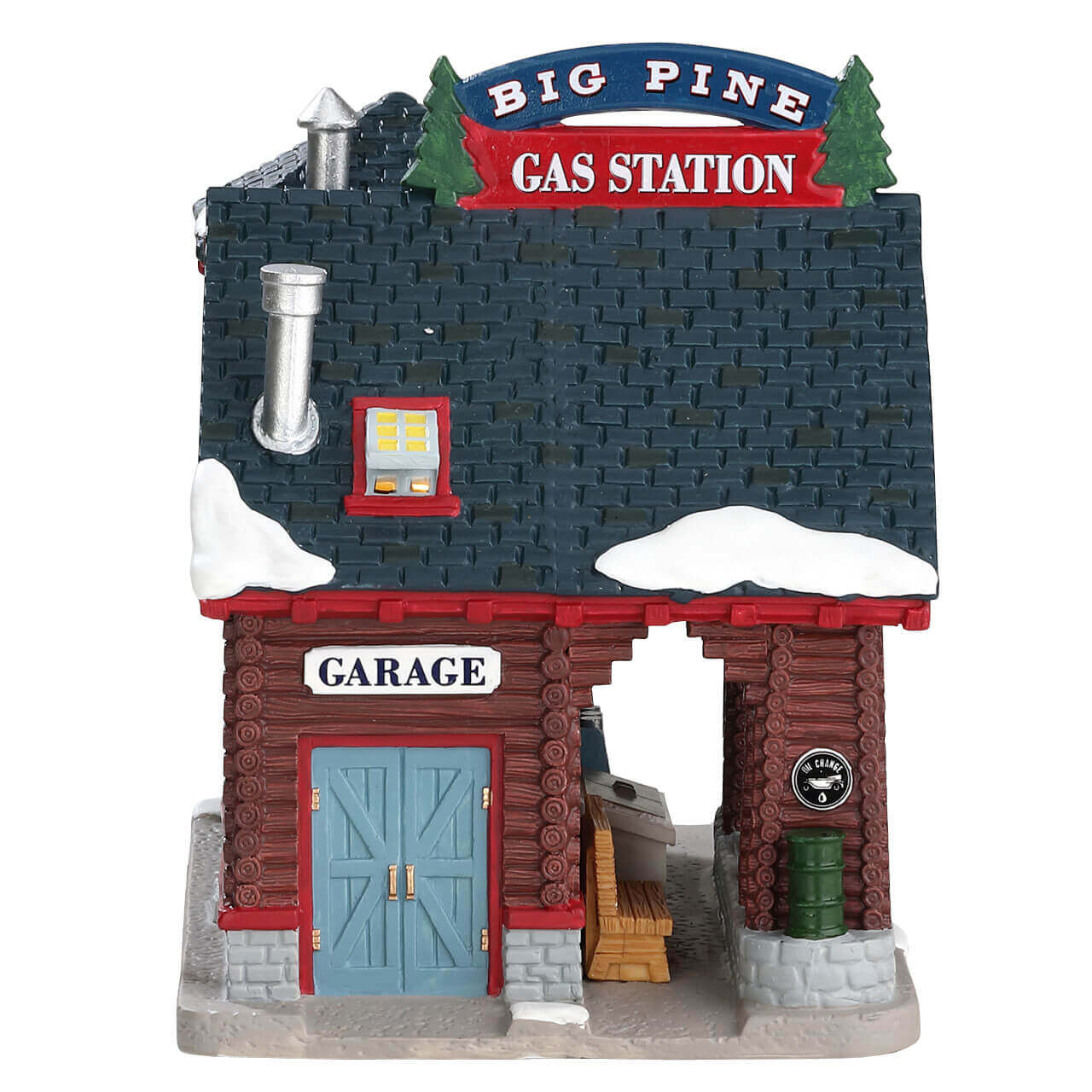 lemax-big-pine-gas-station-station-service-miniature-vail-village image 3