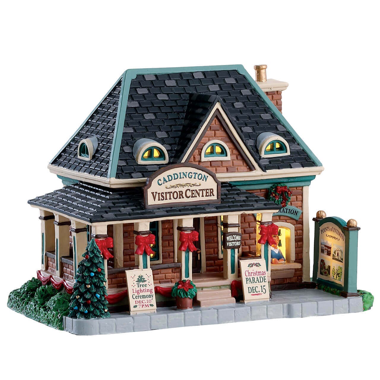 lemax-caddington-visitor-center-b-timent-miniature-lumineux-accueil-village image 4