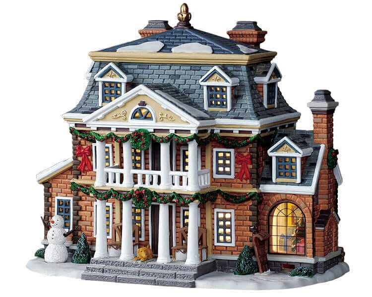lemax-conover-estate-grande-maison-lumineuse-village-de-no-l image 1