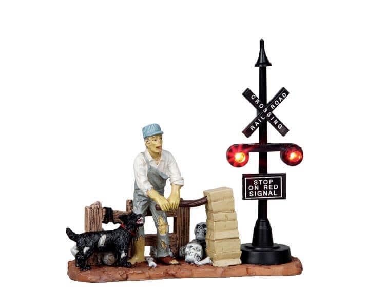 lemax-spooky-town-railway-switchman-aiguilleur-miniature-effrayant image 1