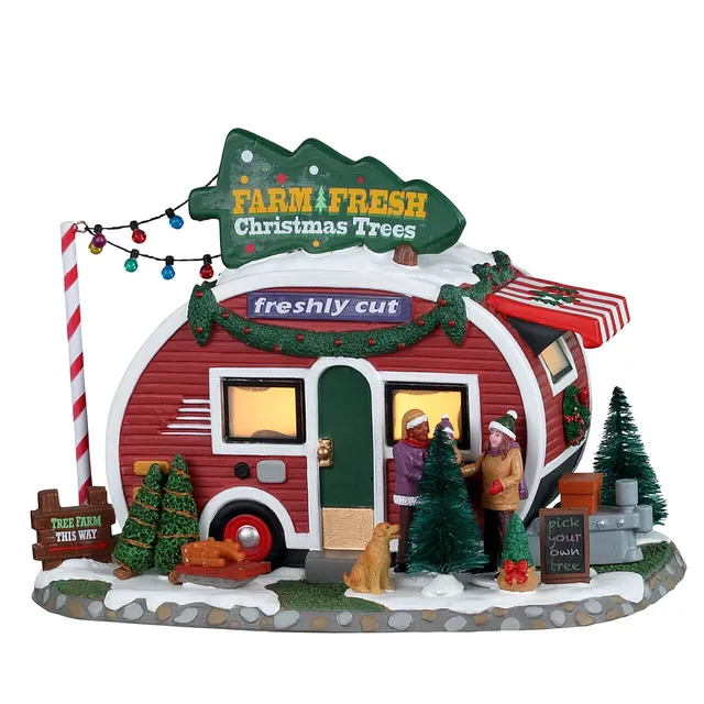 lemax-farm-fresh-christmas-trees-marchand-de-sapins-avec-remorque image 1
