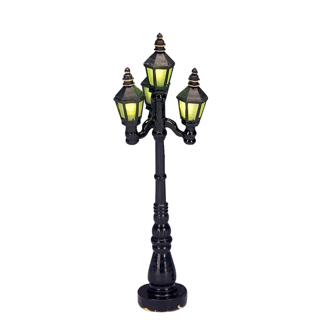lemax-old-english-street-lamp-lampadaire-4-lanternes-lumineux image 1
