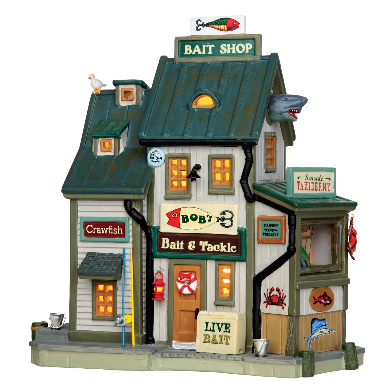 lemax-bob-s-bait-tackle-shop-maison-de-village-lumineuse image 1