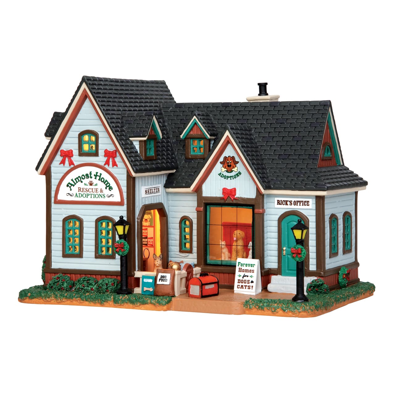 lemax-almost-home-rescue-adoptions-b-timent-de-village-miniature-lumineux image 1