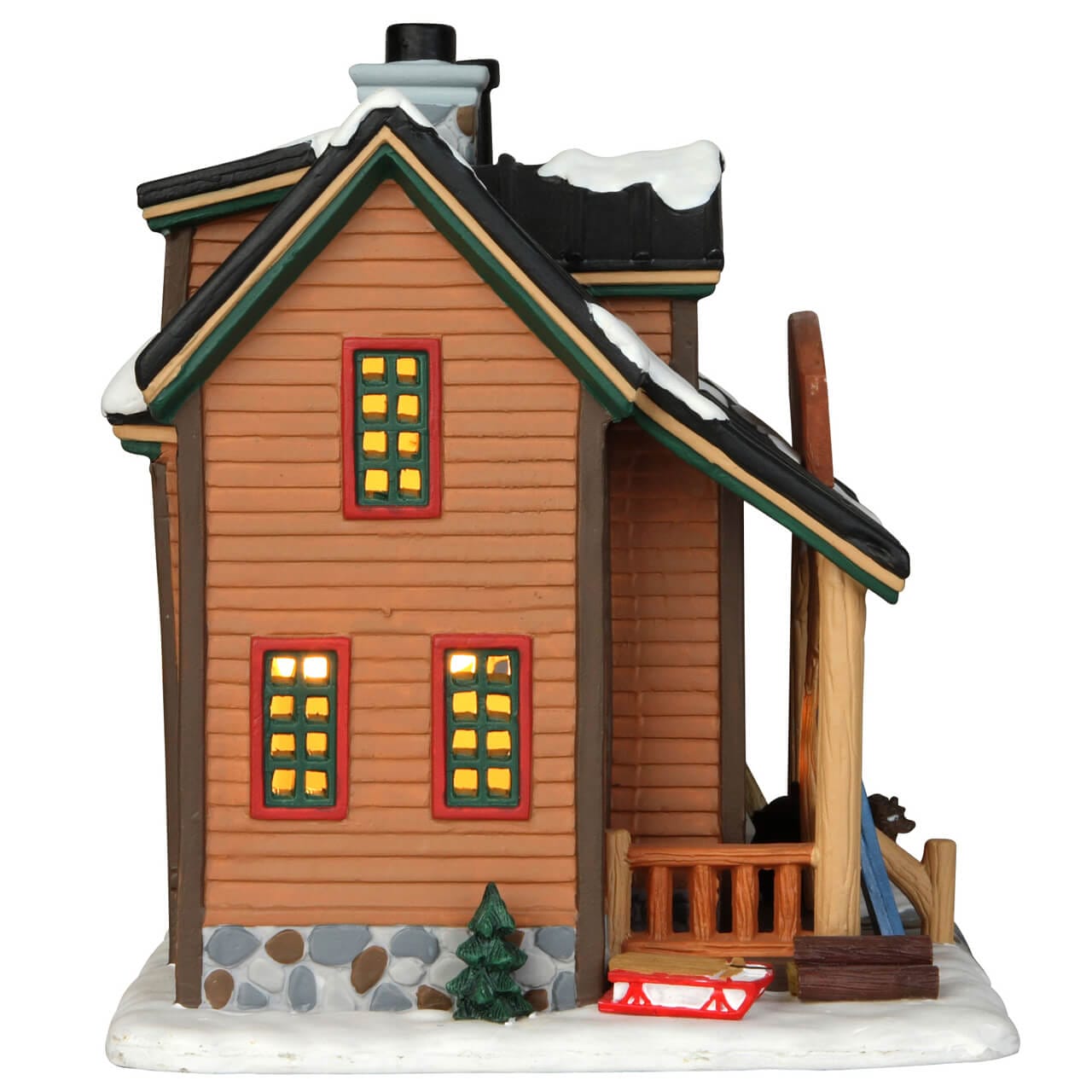 lemax-oak-glen-cabin-chalet-miniature-lumineux image 2