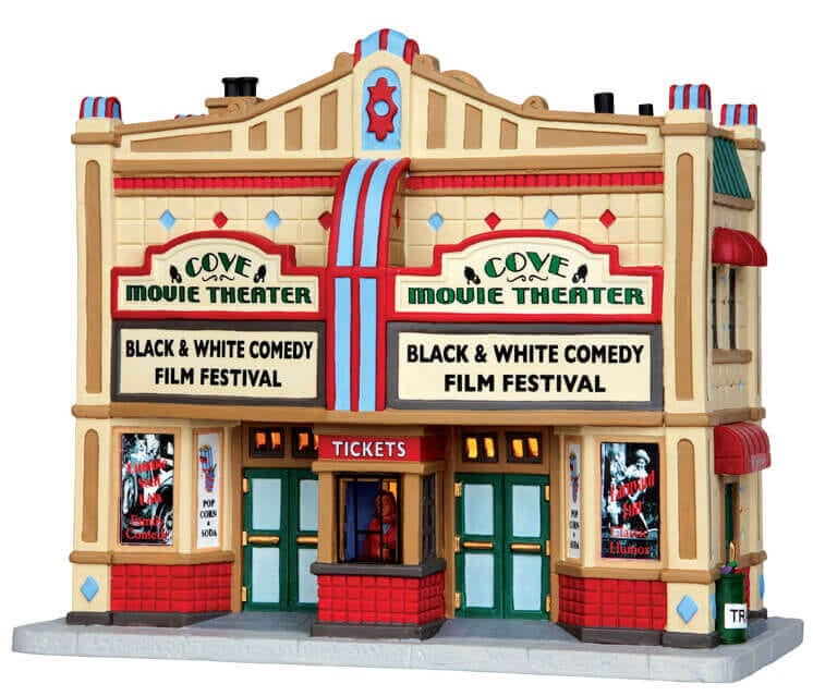 lemax-cove-movie-theater-b-timent-lumineux-village-miniature image 4