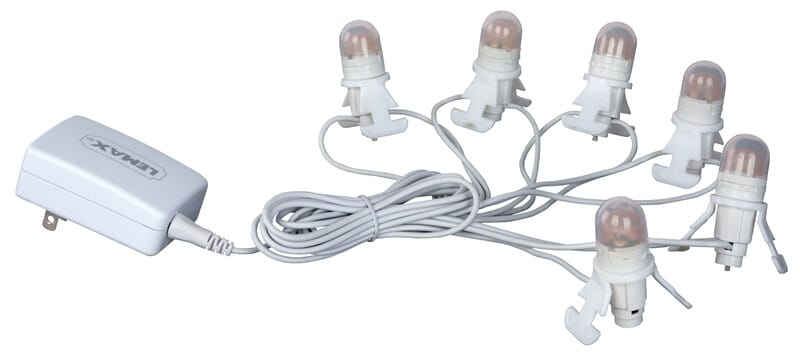 lemax-six-led-light-cord-guirlande-6-led-pour-village-miniature image 1
