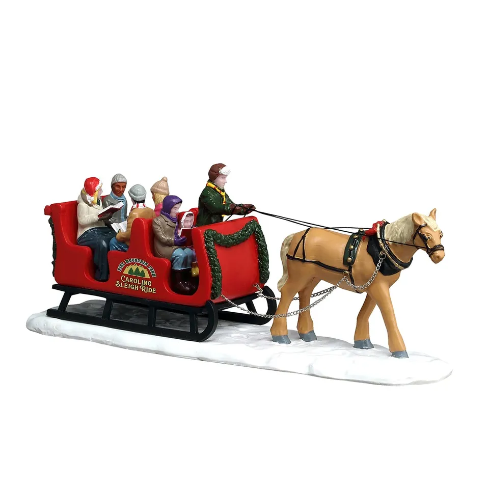 lemax-caroling-sleigh-ride-figurine-tra-neau-de-no-l image 1