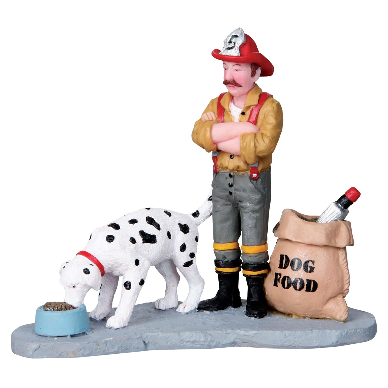 lemax-dinner-at-the-firehouse-figurine-pompiers-village-de-no-l image 1