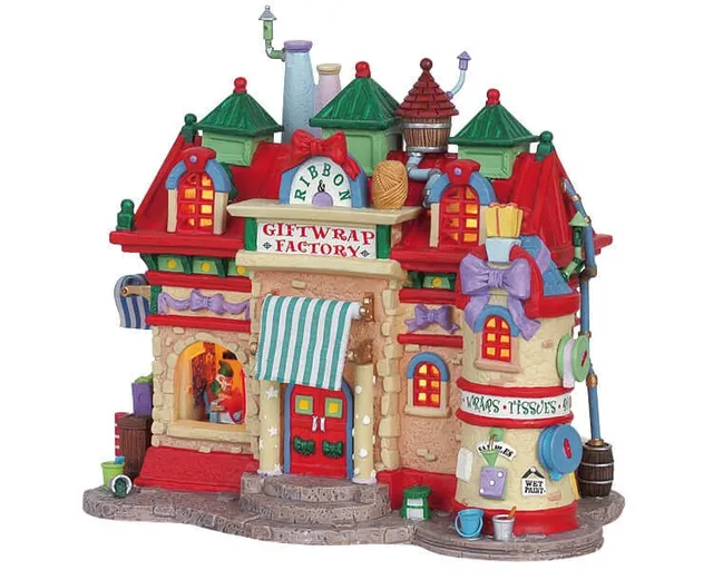 lemax-ribbon-giftwrap-factory-b-timent-lumineux-village-de-no-l image 1