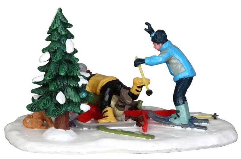lemax-ski-pile-up-figurine-skieurs-village-de-no-l image 3