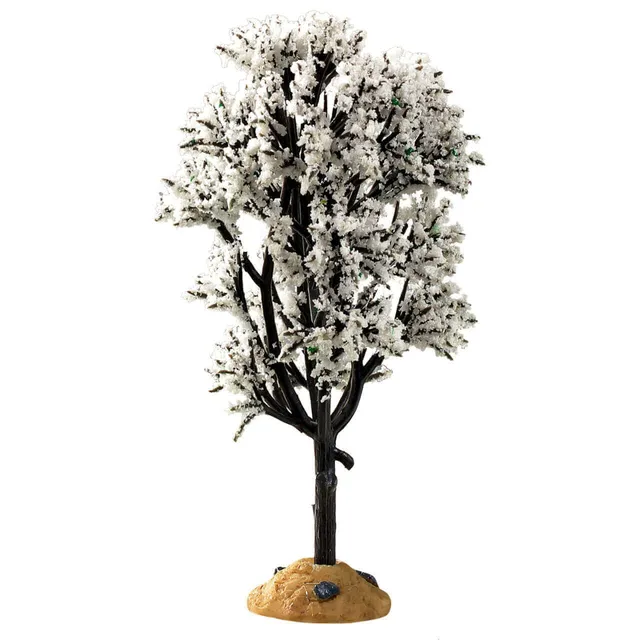 lemax-white-hawthorn-tree-arbre-blanc-miniature-enneig image 1