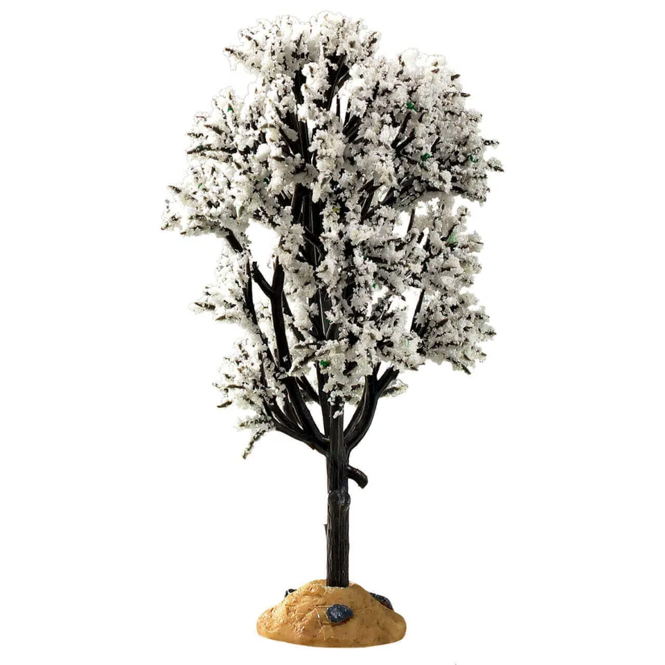 lemax-white-hawthorn-tree-arbre-blanc-miniature-enneig image 1