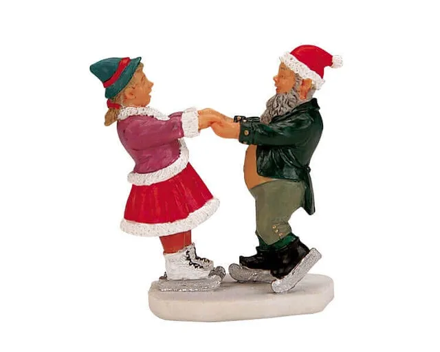 lemax-skating-duo-figurine-duo-de-patineurs-miniatures image 1