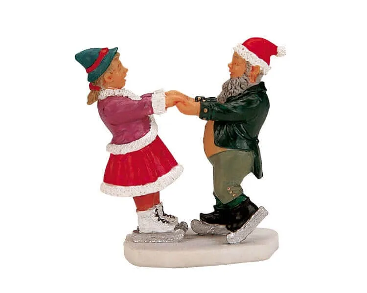 lemax-skating-duo-figurine-duo-de-patineurs-miniatures image 1