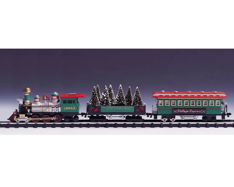 lemax-village-express-three-train-cars-train-miniature-3-wagons-pour-village-de- image 1