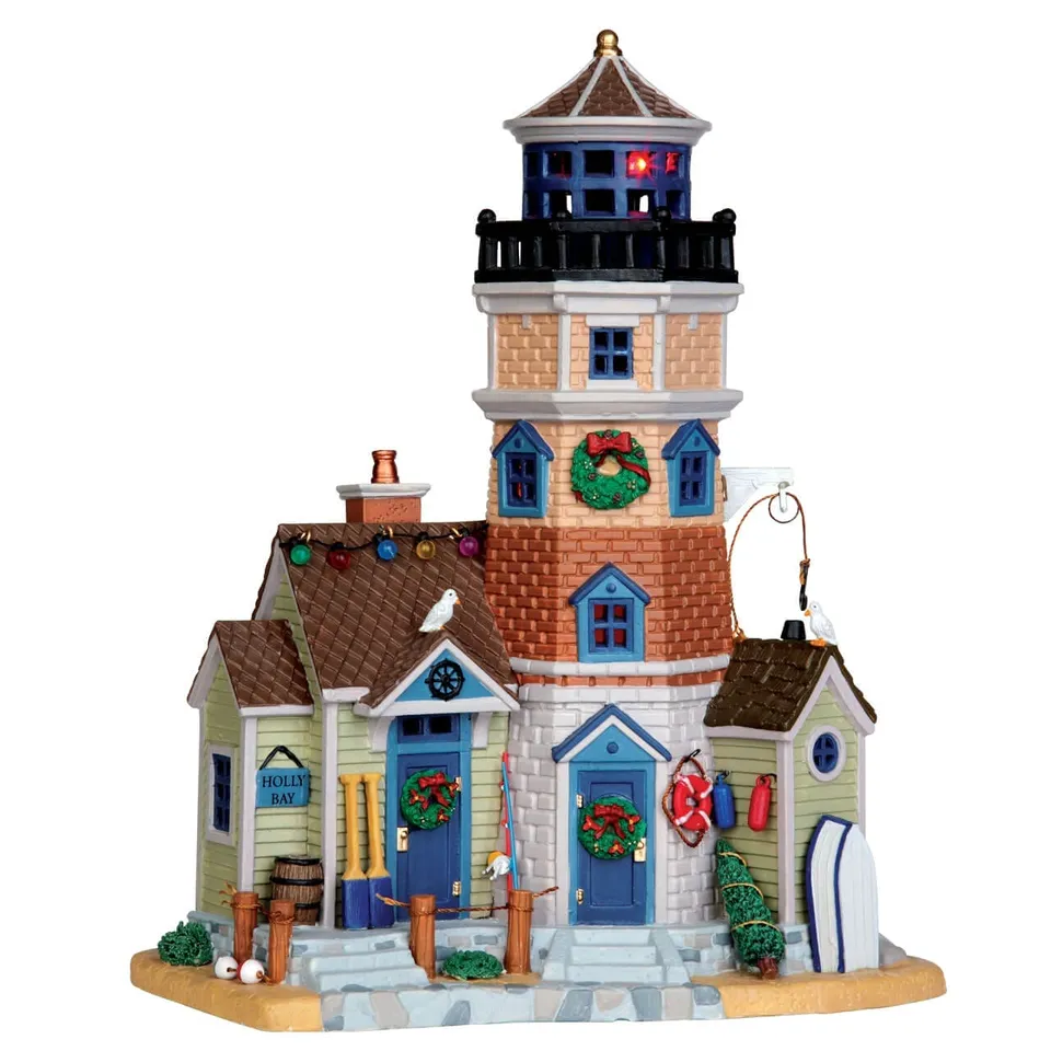 lemax-holly-bay-lighthouse-phare-lumineux-village-de-no-l image 1