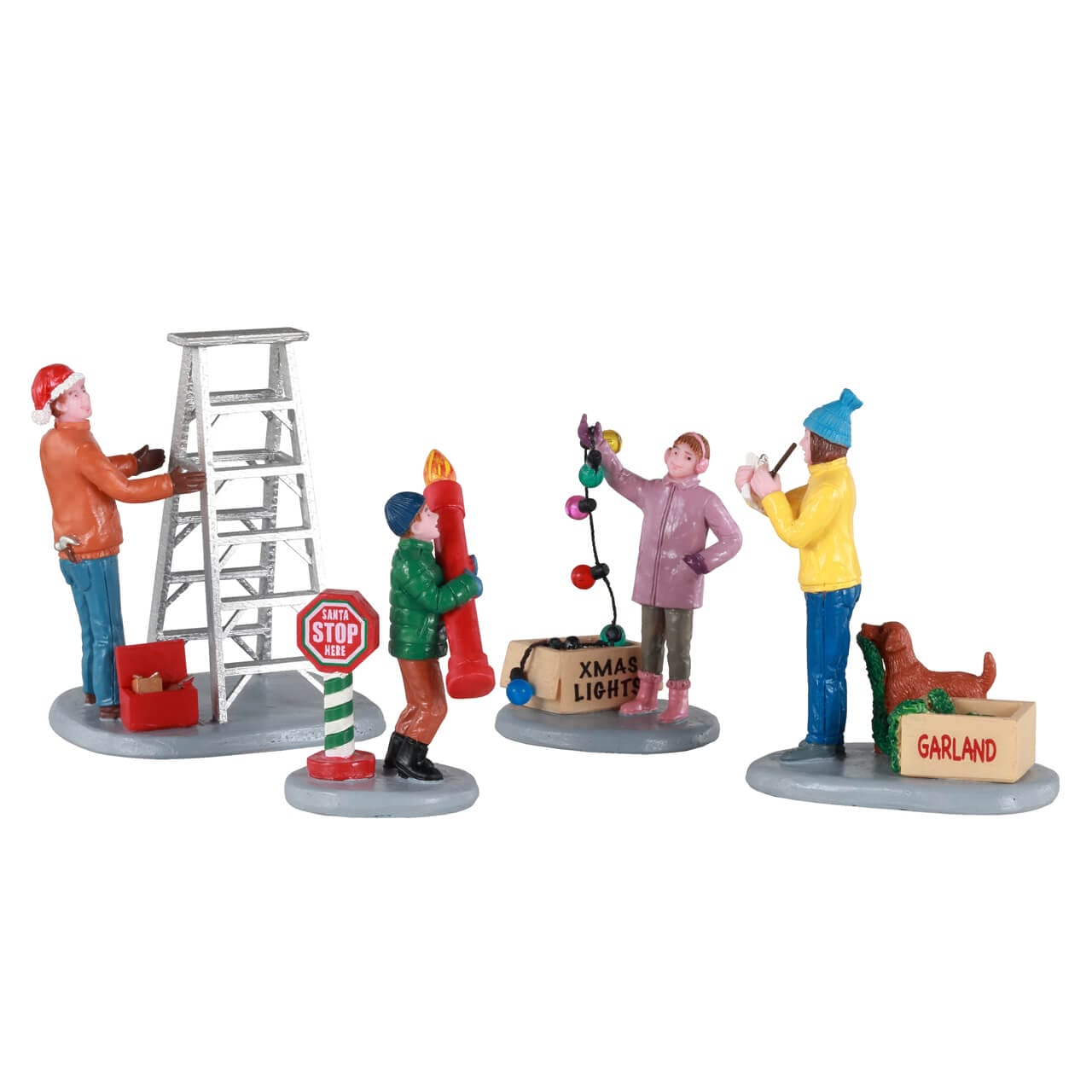 lemax-getting-ready-to-decorate-figurines-famille-vail-village image 2