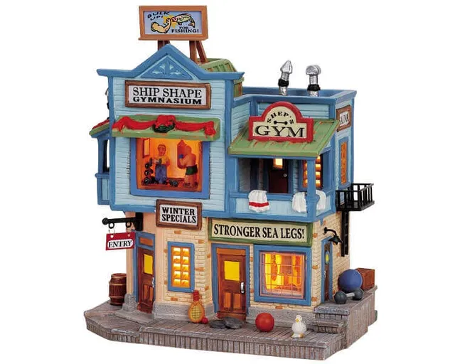 lemax-shep-s-ship-shape-gym-b-timent-miniature-lumineux-village image 1