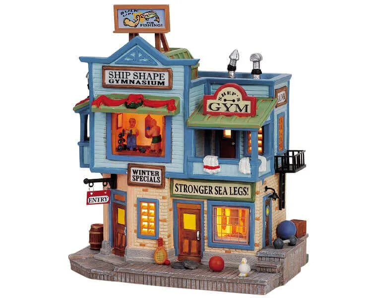 lemax-shep-s-ship-shape-gym-b-timent-miniature-lumineux-village image 1